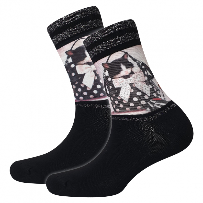 Cool 7 - Damensocken mit Strass - Motiv - C0486